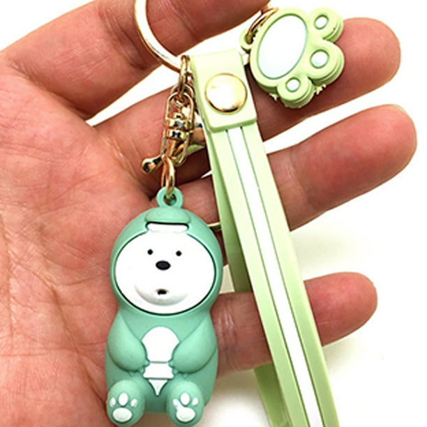 New Cartoon bears cute kids key chain Lanyard PVC ID Badge Holder Key Neck Strap 